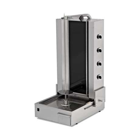 Elektro-Dönergrill mit ROBAX-Glasscheibe, Motor unten, 4 Brenner, 7,2 kW, 568×706×1158 mm – Produktbild