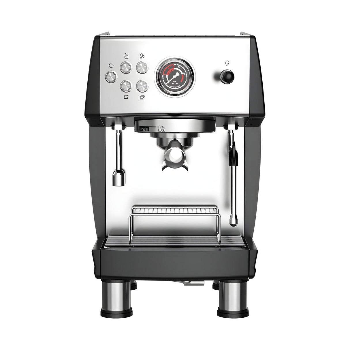 Espressomaschine, 1-gruppig, Wassertank 3,8 L, Pumpendruck 20 Bar, 3,55 kW, 449×322×517 mm – Produktbild