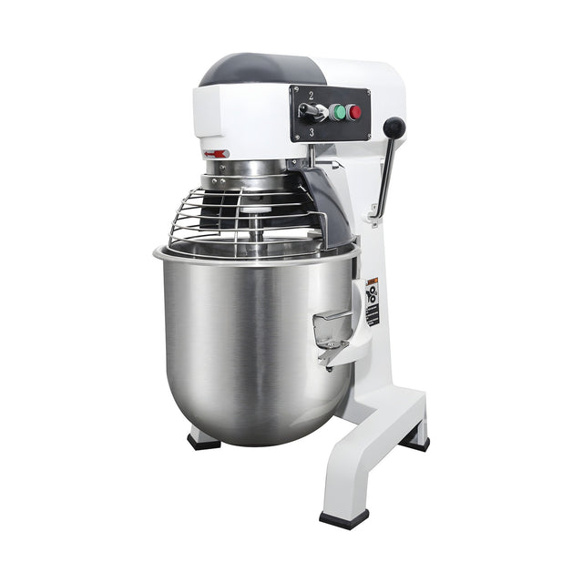 Planetenrührmaschine, 30 L, 1,5 kW, 3 Geschwindigkeiten, Schneebesen, Knethaken, Paddel, 553×450×740 mm – Produktbild