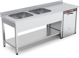 Sink with 2 Bowl Left - 2000x700x850 mm