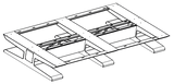 Auslegerlinie - 4000 x 1370 x 550 mm