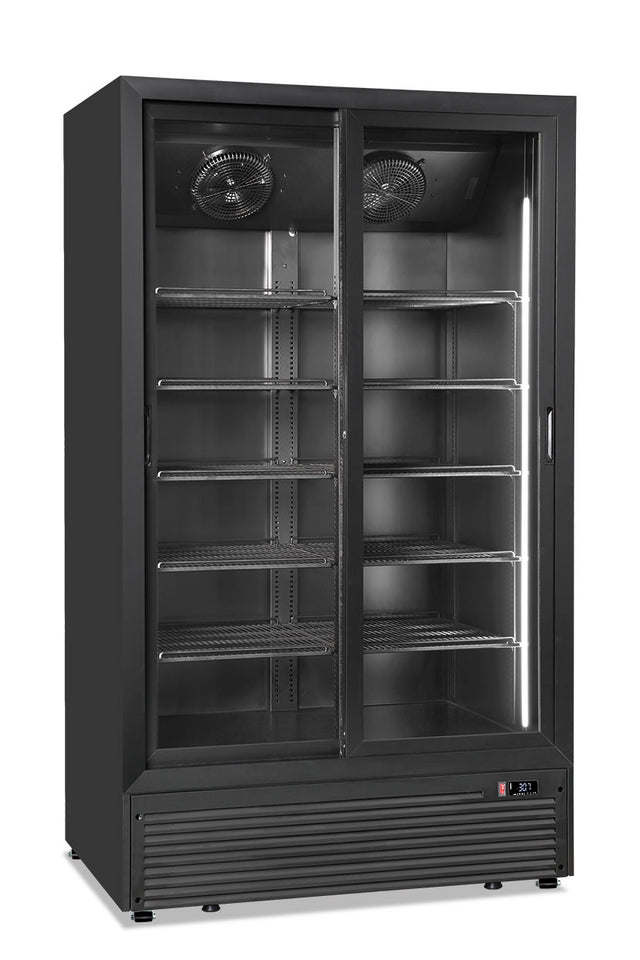 Glastür-Getränkekühlschrank CL 1100 2G SL BLACK