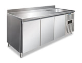 CLV 3200 TN WITH SPLASHBACK dreitüriger Kühl- oder Tiefkühltisch 2020×700×960 mm