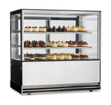 DELUXE 122 PSV vierseitige Panorama-Kuchenvitrine 1200×740×1200 mm