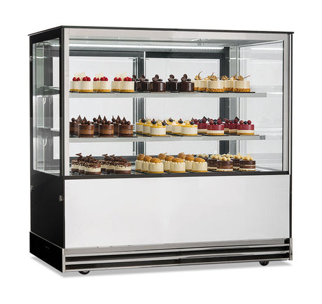 DELUXE 122 PSV vierseitige Panorama-Kuchenvitrine 1200×740×1200 mm