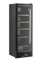 EKG 380 FL BLK Glastür-Getränkekühlschrank 320 L