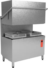 Lave-vaisselle à capot – 2000 assiettes/h – 3 programmes – inox – 1360×835×1480 mm
