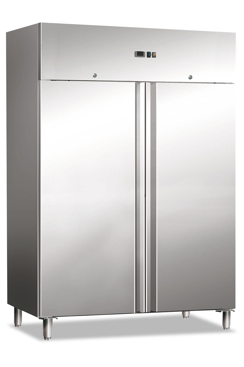GN 1410 BT Edelstahl doppel­türiger Gefrierschrank