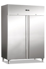 GN 1410 BT Edelstahl doppel­türiger Gefrierschrank