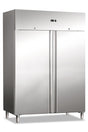 Belüfteter Edelstahl-Doppel­tür-Kühlschrank GN 1410 TN