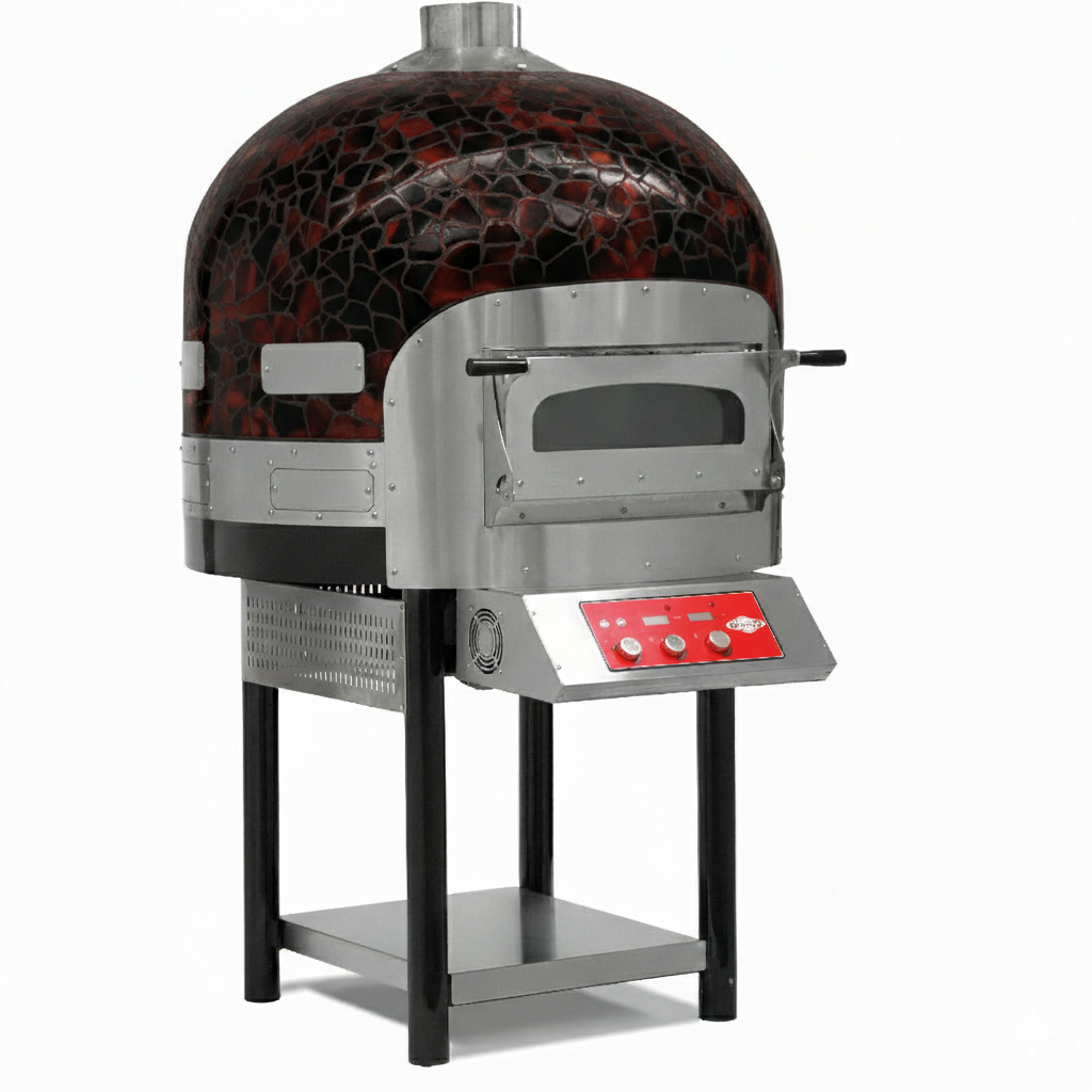 Elektrischer Pizzaofen mit Drehboden – Ø 300 mm 6 Pizzen 75 Pizzen / Stunde