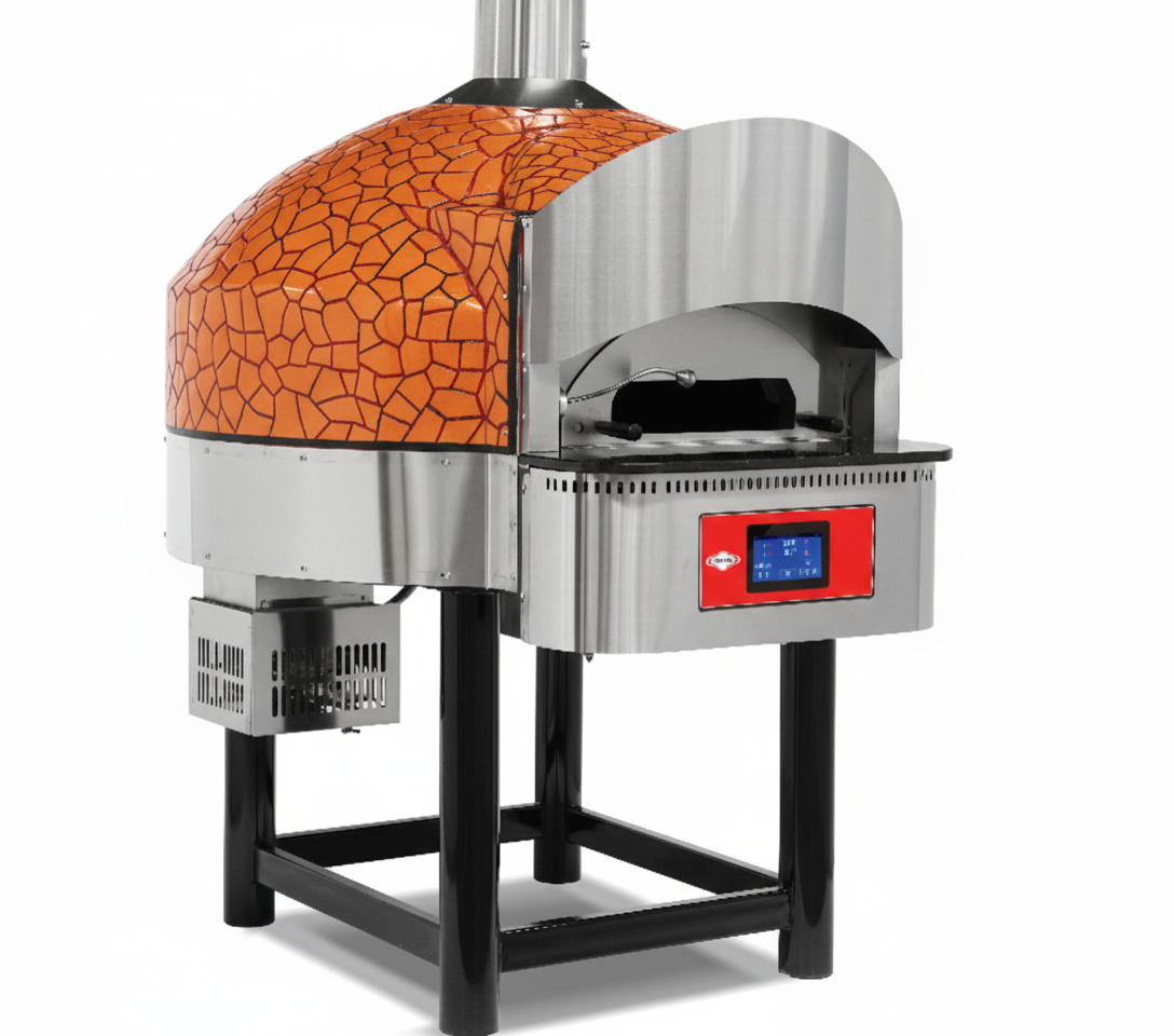 Four à pizza gaz rotatif numérique – Ø300 mm – 6 pizzas