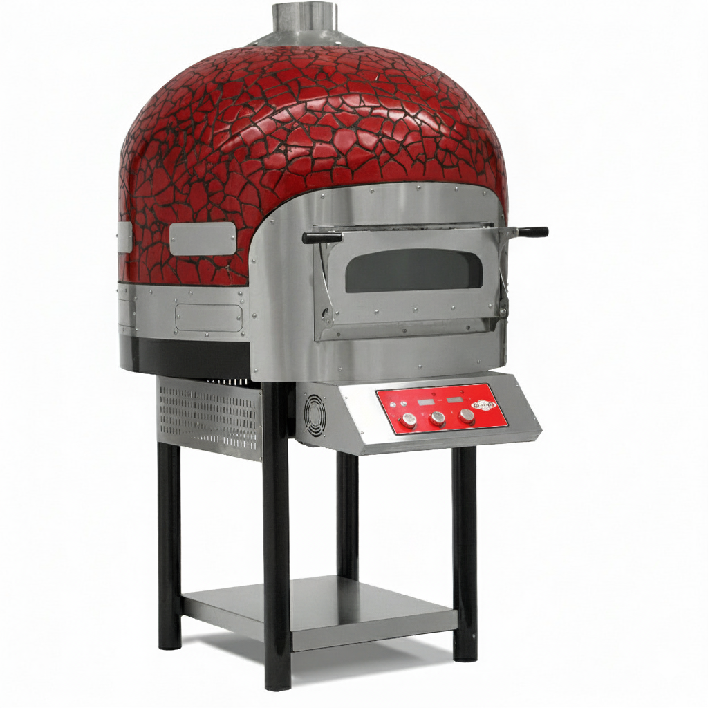Elektrischer Pizzaofen mit Drehboden – Ø 300 mm 6 Pizzen 75 Pizzen / Stunde