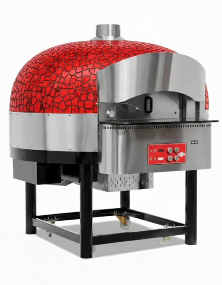 Four à pizza gaz rotatif numérique – Ø 300 mm – 9 pizzas