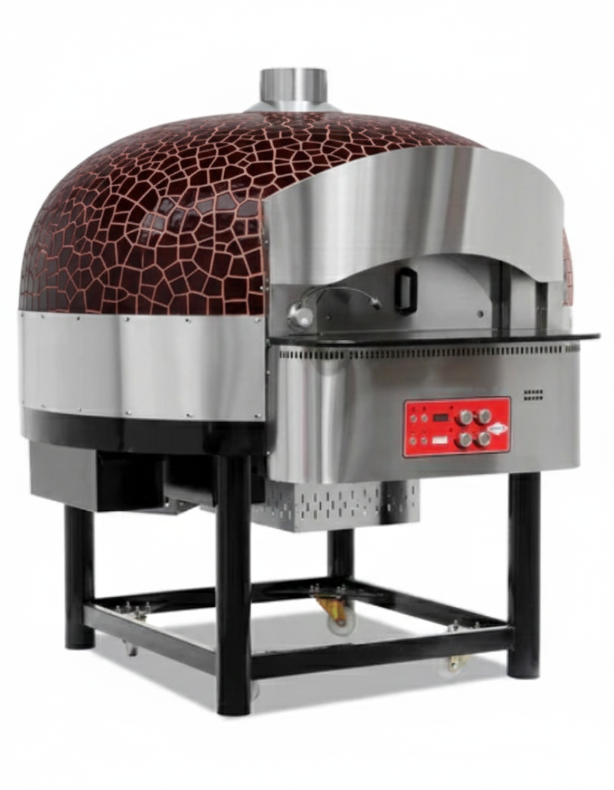 Four à pizza gaz rotatif numérique – Ø 300 mm – 9 pizzas