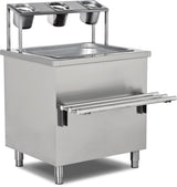 Dunkelbraunes Holzdekor für Besteckschrank – 0,8 m³