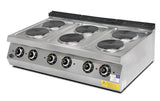 Electrical Cooker 6 Circle Plates – 400V / 12 kW