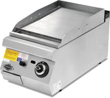 Gasgrill – gerippte Chromplatte – 2 Heizzonen – Magnetventil – Piezozündung – Edelstahl – 400×730×300 mm