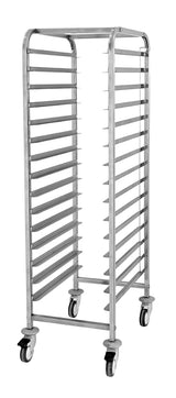 Chariot porte-plateaux – 15 plateaux 40x60 cm – 460×630×1650 mm