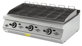 Gasdampfgill Serie 700 Plus – 17,4 kW – 2 Heizzonen – 1200×730×300 mm