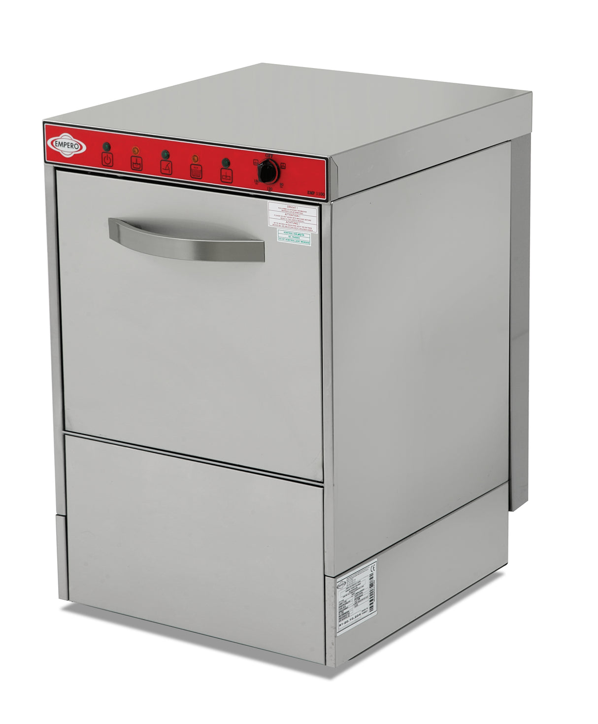 Lave-vaisselle sous plan – 500 assiettes/h – pompe – 590×660×830 mm