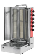 Gas Shawarma Machines Motor at Bottom – 6 Burners / 19.5 kW