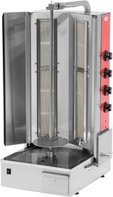 Gas Shawarma Machines Motor at Bottom – 4 Burners / 13 kW