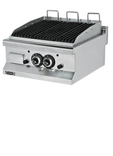 Gas Lavasteingrill – 12,9 kW – 2 Heizzonen – Magnetventile – 600×635×285 mm