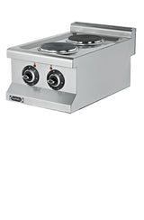 Elektro-Kochfeld – 2 Kreisplatten – 230V – 3,5 kW – 400×635×285 mm – Snack Serie