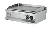 Elektrischer Grill – glatte und gerippte Chromplatte – 2 Heizzonen – 900×635×285 mm