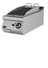 Griglia a gas pietra lavica – 10,3 kW – 2 zone di riscaldamento – valvola di sicurezza magnetica – 400×900×300 mm