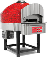 Gas-Pizzaofen mit festem Unterbau – Ø 300 mm 9 Pizzen 130 Pizzen/Stunde