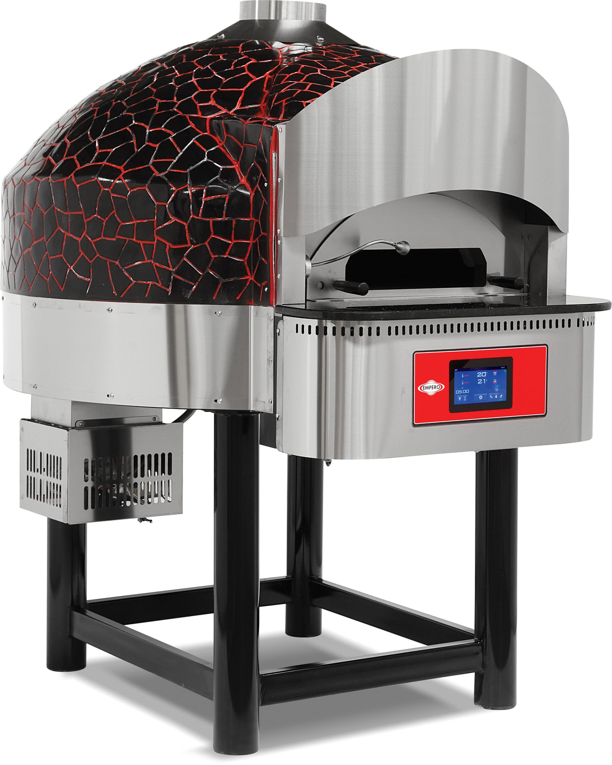 Digitaler Gas-Pizzaofen mit Drehboden – Ø 300 mm 6 Pizzen 75 Pizzen/Stunde