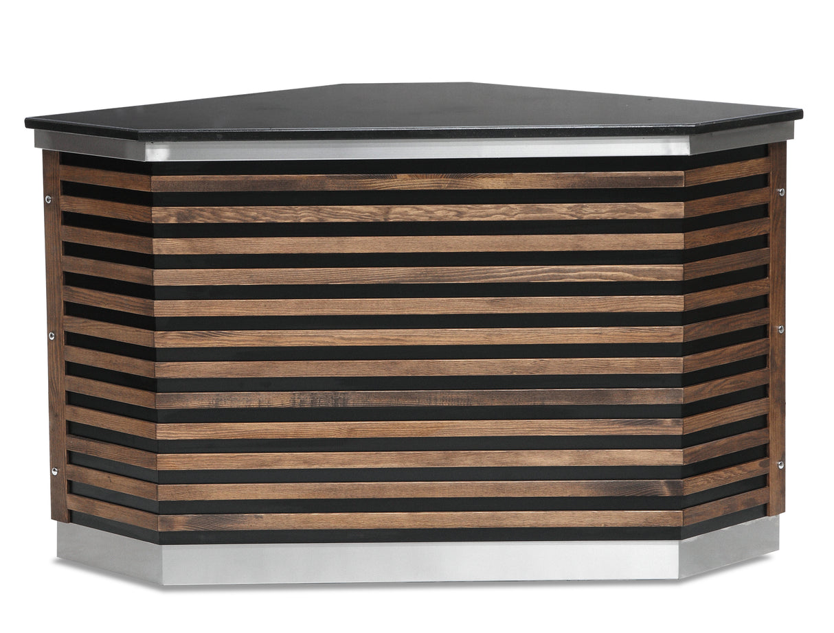 Dunkelbraunes Holzdekor für Eck-Serviceeinheit - 0,9 m³