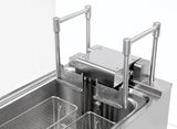Mit Lift-Schnellfritteuse mit Ölfilter – 400 V / 25 L