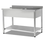 Dishwasher Inlet Bench Single Sink With Base Shelf (Right) – 0.6 m³