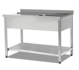 Dishwasher Inlet Bench Single Sink With Base Shelf (Left) – 1 m³