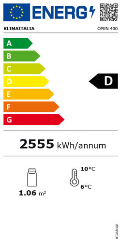 Official energy label, class D