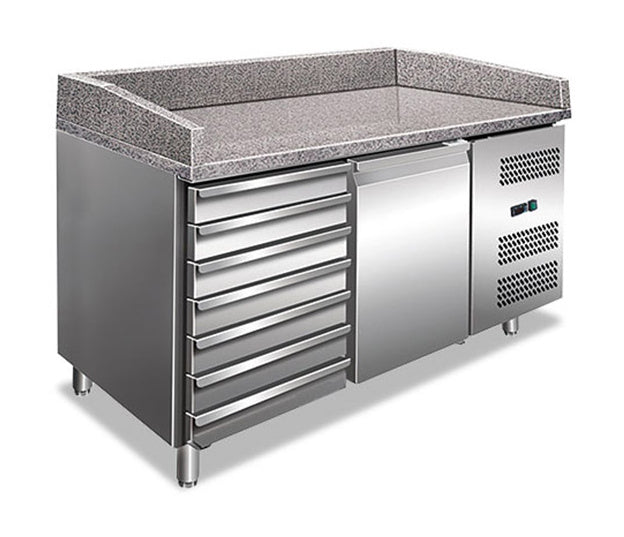 PZ 1610 TN ventilierter Pizzakühltisch 1515×800×1000 mm