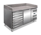 PZ 1610 TN ventilierter Pizzakühltisch 1515×800×1000 mm