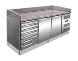 PZ 2610 TN ventilierter Pizzakühltisch 2025×800×1000 mm