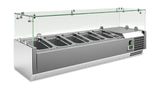 VRX 1200/330 FG GN-Aufsatzkühlvitrine 1200×335×435 mm