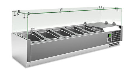 VRX 1200/330 FG GN-Aufsatzkühlvitrine 1200×335×435 mm