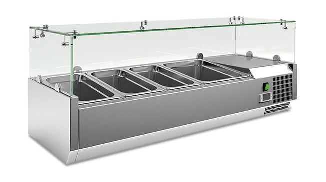 VRX 1200/380 FG GN-Aufsatzkühlvitrine 1200×395×435 mm