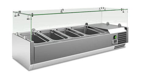 VRX 1200/380 FG GN-Aufsatzkühlvitrine 1200×395×435 mm