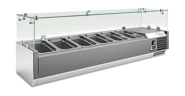 VRX 1400/330 FG GN-Aufsatzkühlvitrine 1400×335×435 mm