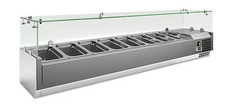 GN-Aufsatzkühlvitrine VRX 1600/330 FG, 1600×335×435 mm