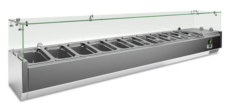 VRX 2000/330 FG GN-Aufsatzkühlvitrine 2000×335×435 mm