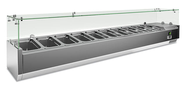VRX 2000/330 FG GN-Aufsatzkühlvitrine 2000×335×435 mm
