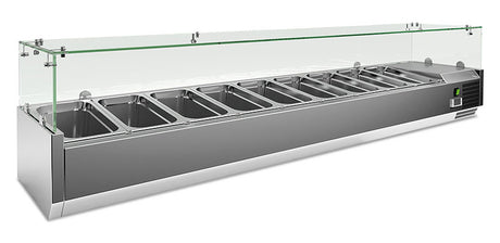 VRX 2000/380 FG GN-Aufsatzkühlvitrine 2000×395×435 mm